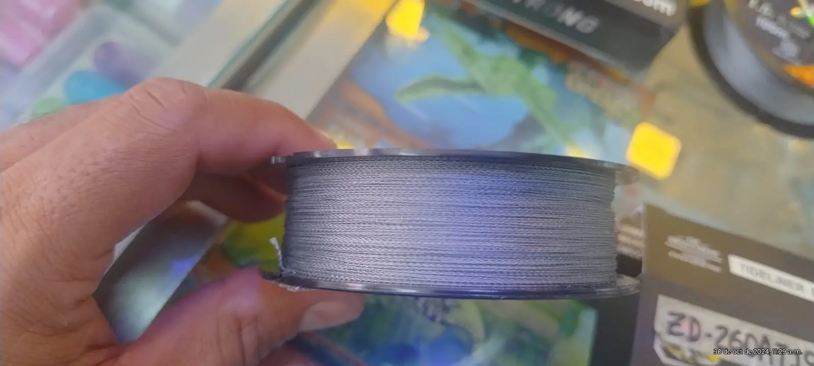 Sedal de pesca trenzado Strong X8 de 100m y 22lb - garantiza máxima resistencia y lances precisos en tus jornadas