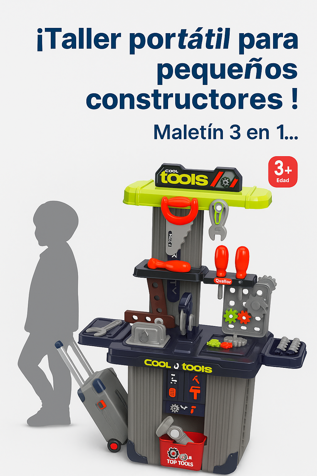 🧰 Taller Portátil Niños Maletín 3-En-1