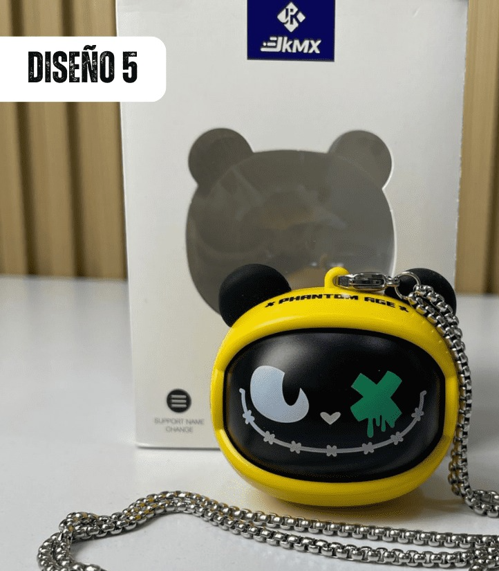 Audífonos inalámbricos TWS con estuche de personaje y micrófono - Disfrutas música sin cables y proteges tus auriculares en todo momento