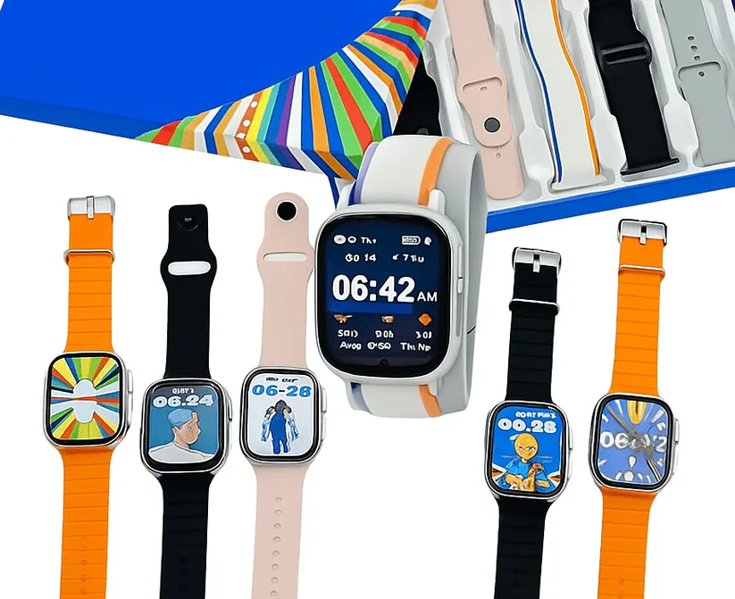 Reloj Inteligente T24 Champion Edition con correas intercambiables y GPS - Monitorea tu salud y recibe llamadas sin teléfono