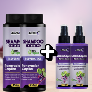 Combo shampoo y splash con resveratrol x2