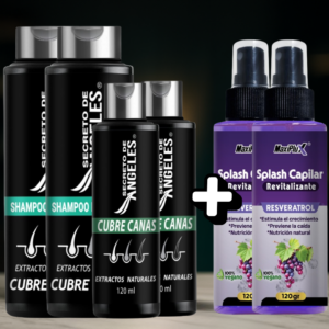 Set x2 shampoo canas más splash resveratrol