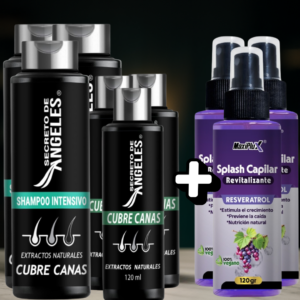 Set x3 shampoo canas más splash resveratrol