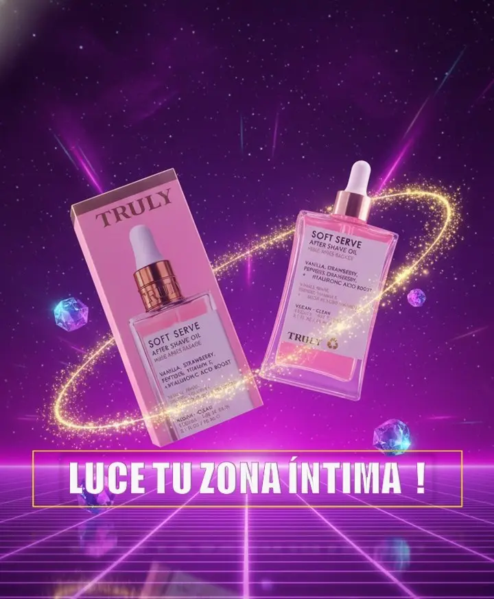 Beneficios del aceite Truly after shave vainilla y fresa