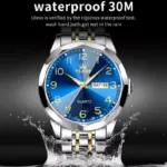 G11 Reloj Olevs Plata-Azul