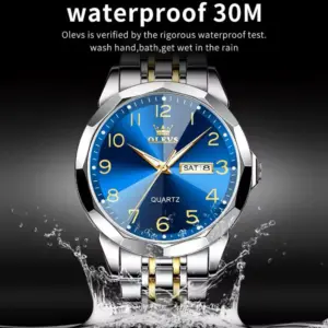 G11 Reloj Olevs Plata-Azul