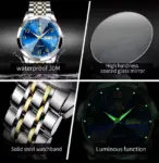 G11 Reloj Olevs Plata-Azul - Imagen 2