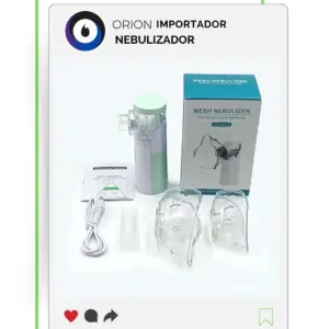 Nebulizador portátil de malla ultrasónico para adultos y niños - Alivia afecciones respiratorias con vapor fino en casa