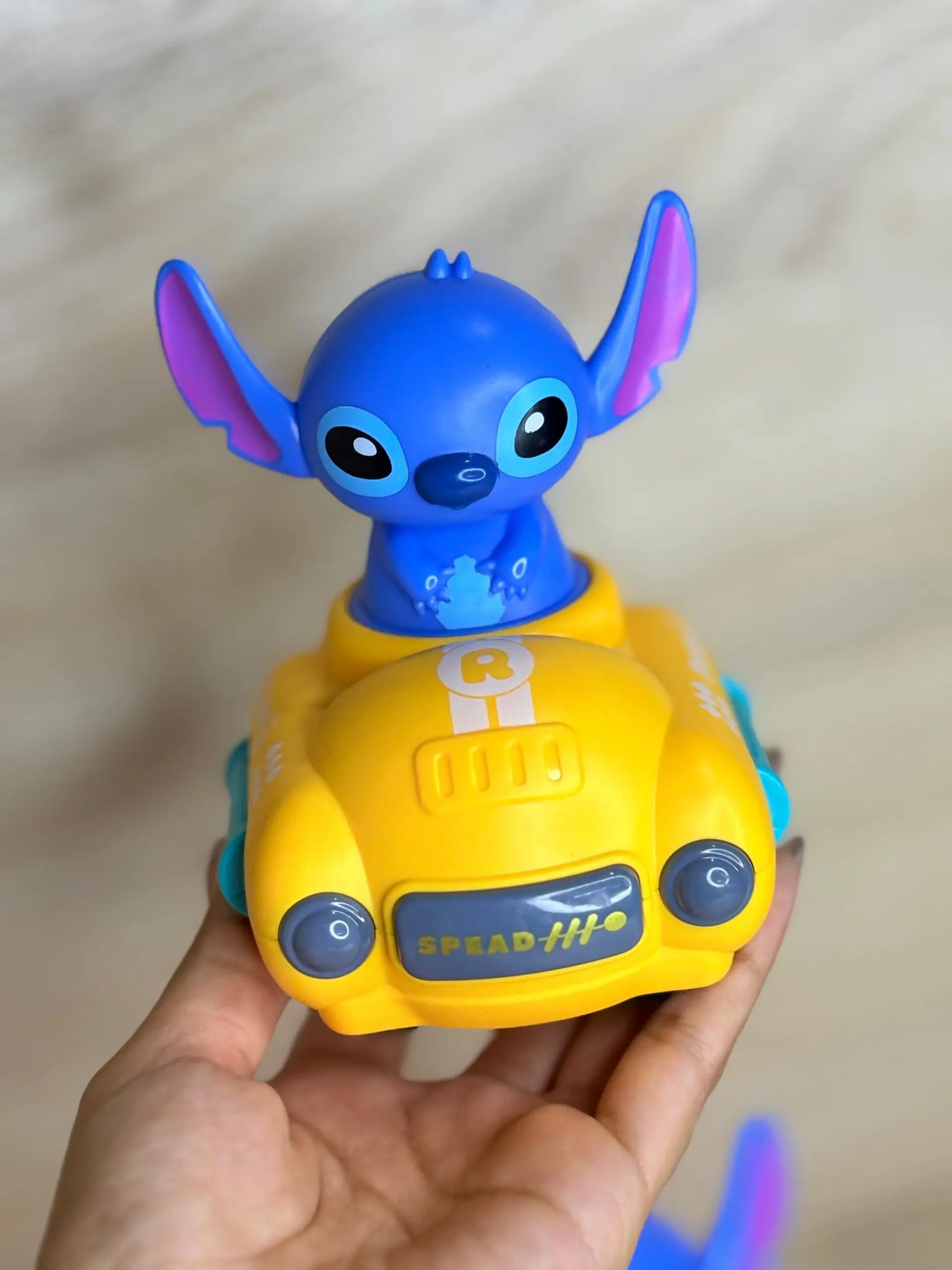 Carro de juguete Stitch a fricción sin pilas - Estimula la coordinación motriz y la diversión infantil