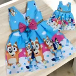 Vestido de fiesta Bluey y Bingo antifluido para niñas - Garantiza comodidad y diversión en cada celebración - Imagen 2