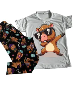 Pijama Niño Capibara Negra