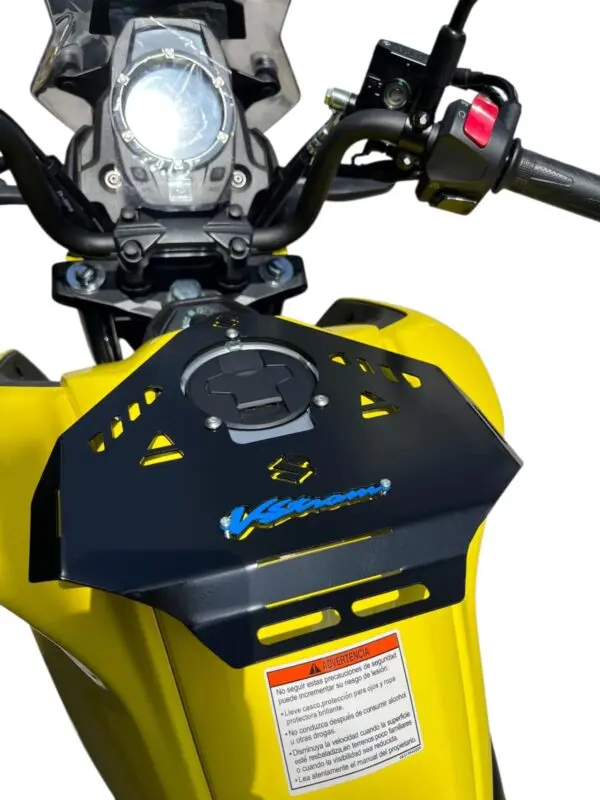 Parrilla de tanque para moto Suzuki Vstrom 160 en acero inoxidable - Protege la pintura contra rayones y transporta equipaje ligero