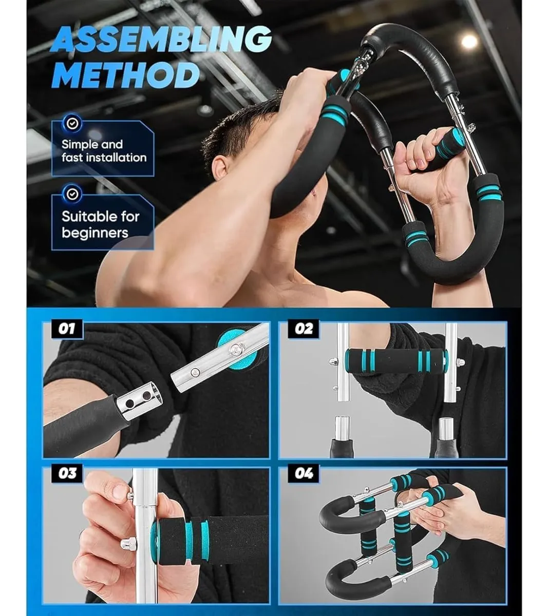 Entrenador de Brazos Twister con Resorte de Acero para Hombre - Fortalece en Casa