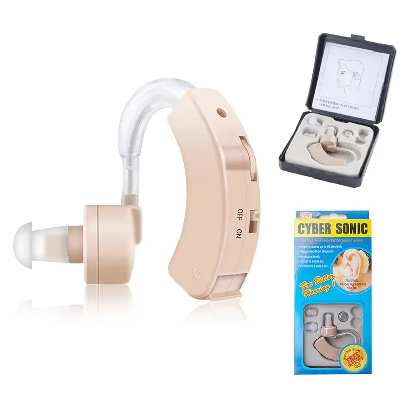 Set x2 Amplificador de sonido retroauricular para pérdida auditiva leve - Recupera la claridad en tus conversaciones diarias