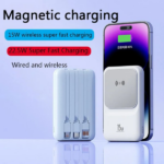 Power Bank W010 Inalámbrico 10000 mAh con Tres Cables y Carga Rápida - Mantén todos tus dispositivos con energía sin depender de cables tradicionales - Imagen 2