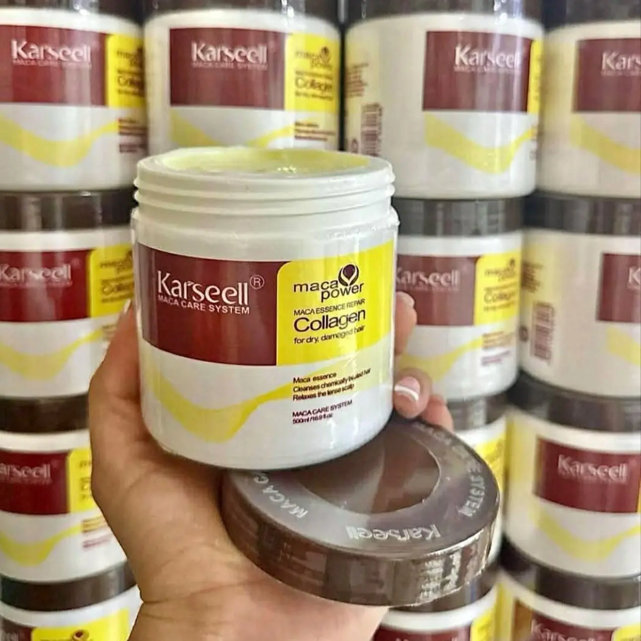 Mascarilla capilar Karseell Collagen con aceite de argán - Repara el cabello maltratado desde la primera aplicación
