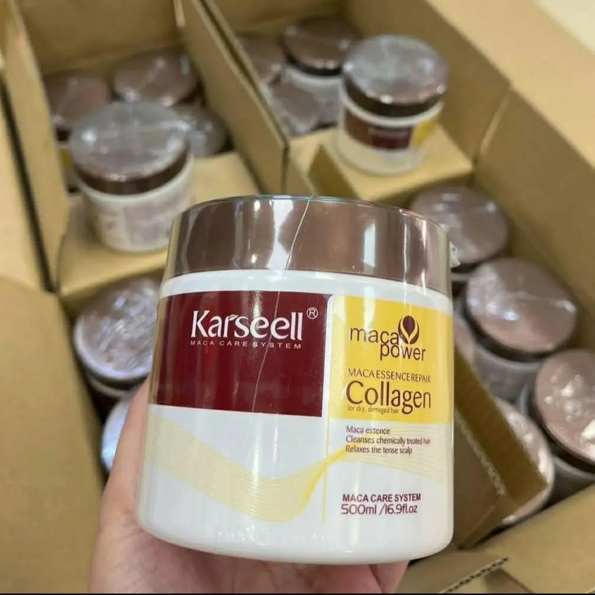 Mascarilla capilar Karseell Collagen con aceite de argán - Repara el cabello maltratado desde la primera aplicación