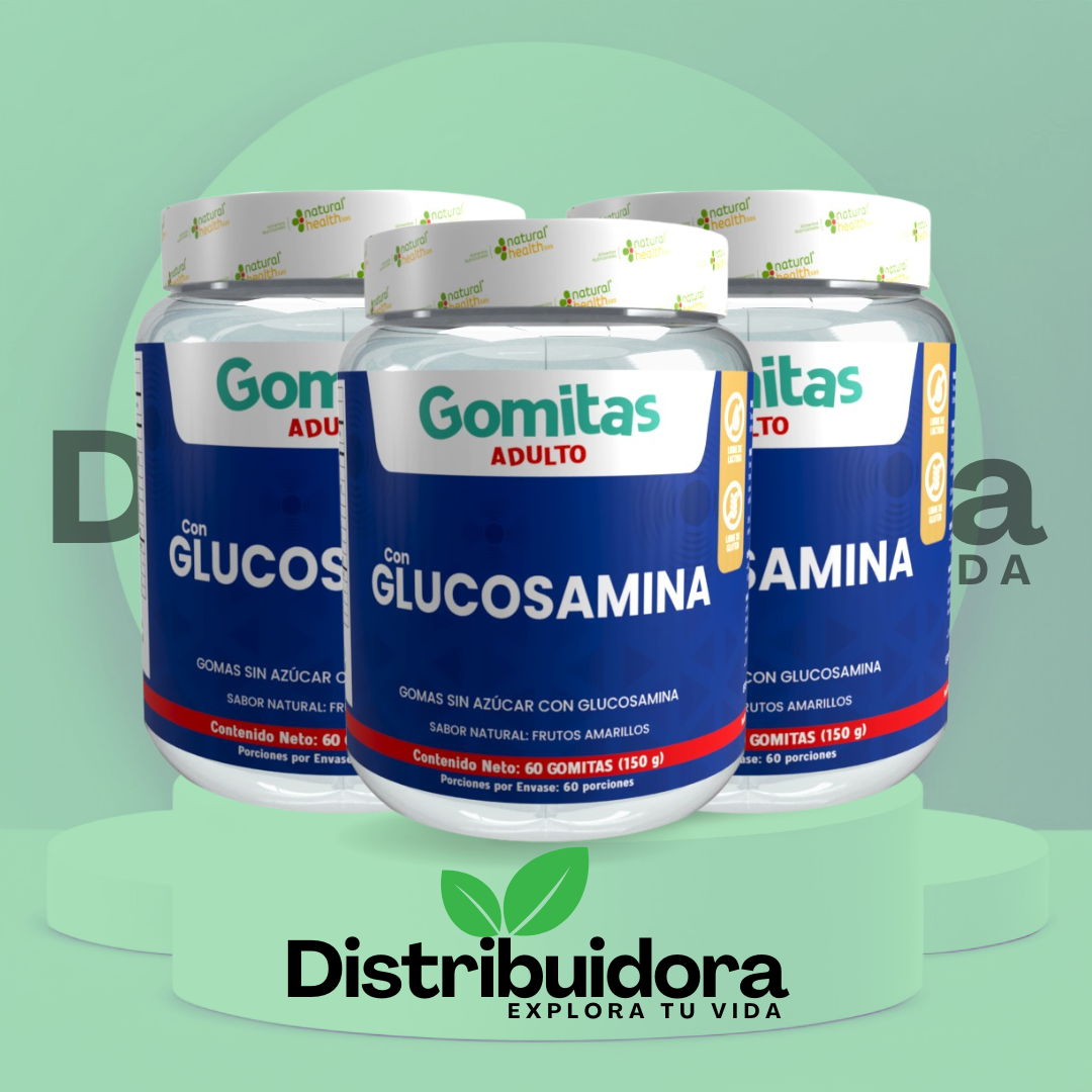 Gomitas de Glucosamina para Articulaciones Sabor Frutos Amarillos - Alivia el desgaste diario y mejora tu movilidad