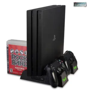 Base refrigerante para PS4 multifuncional con ventiladores y cargador - Extiende la vida útil de tu consola y organiza tus juegos