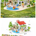 Rompecabezas 3D Pack 3 Modelos Castillo Granja y Casa - Estimula la creatividad infantil sin pantallas - Imagen 6