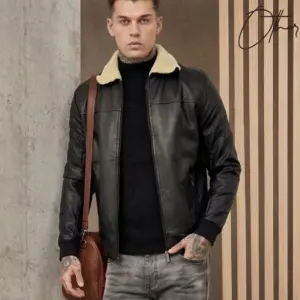 Chaqueta Cuero Textil Ovejera T21C