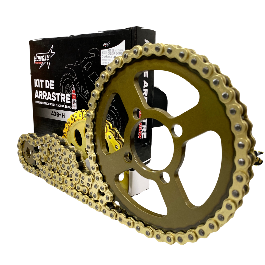 Kit de arrastre AKT NKD en acero SAE 1045 con cadena reforzada - mejora la transferencia de potencia y optimiza el desempeño urbano - Imagen 2