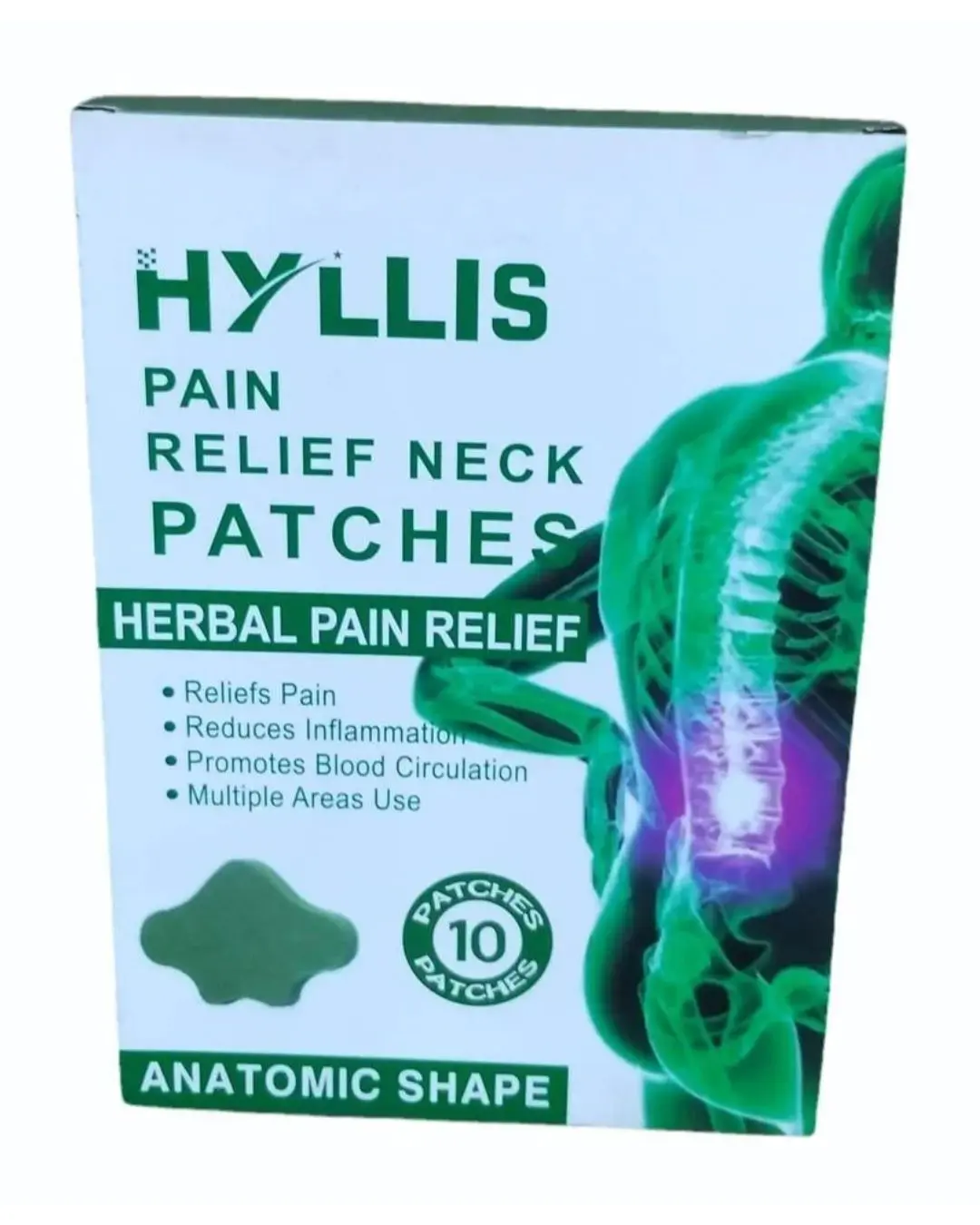 Parche herbal para cuello y espalda con diseño anatómico - Alivia la tensión muscular durante horas