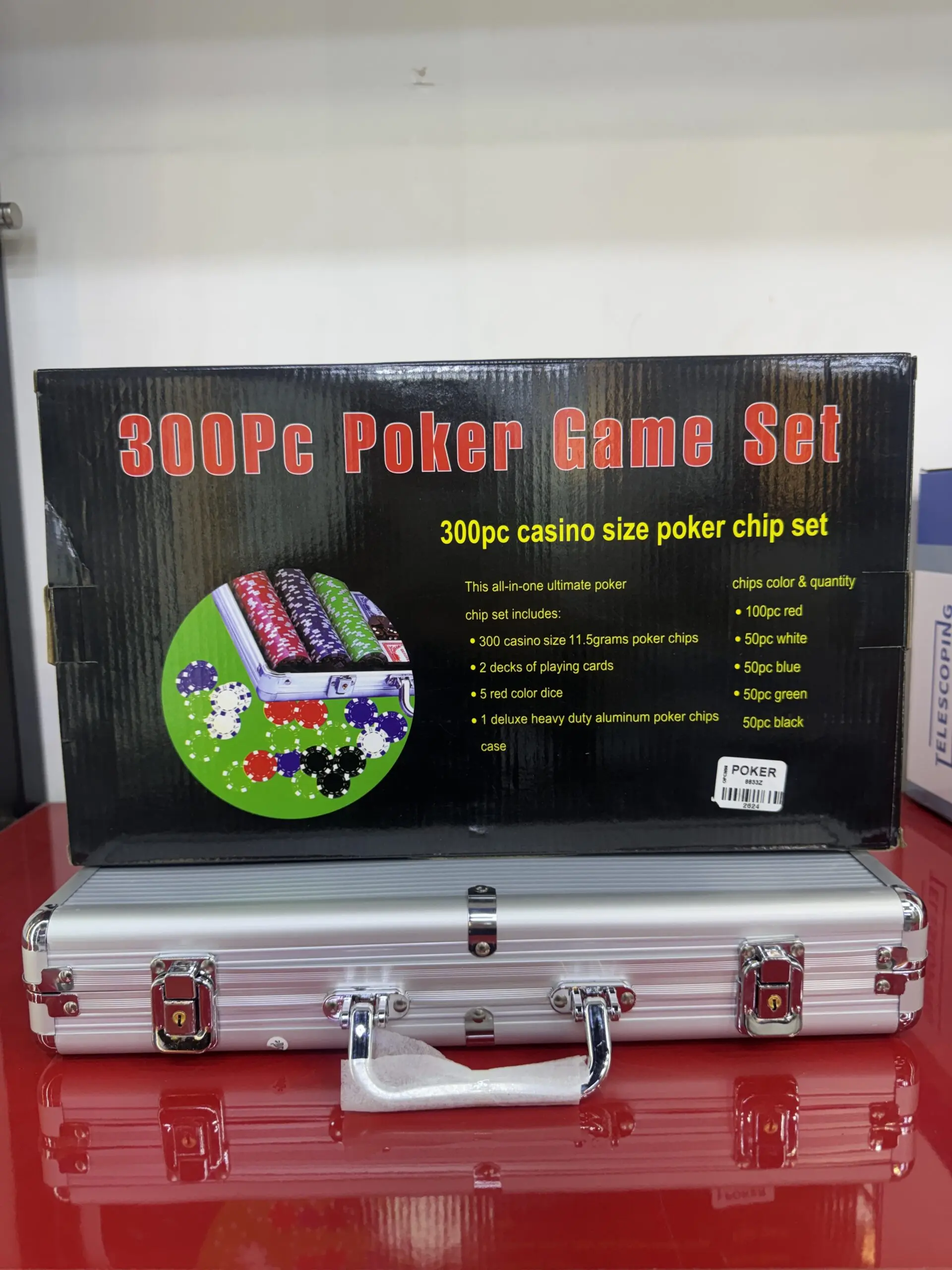 Juego de Poker de 300 Fichas en Maletín Metálico - Organiza torneos profesionales con amigos en casa - Imagen 4