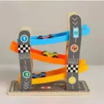 Pista didáctica de madera de 4 niveles - Fomenta el aprendizaje y la motricidad infantil - Imagen 4