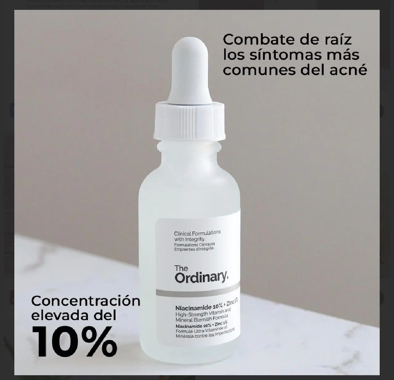Combo ácido hialurónico más niacinamida para el rostro