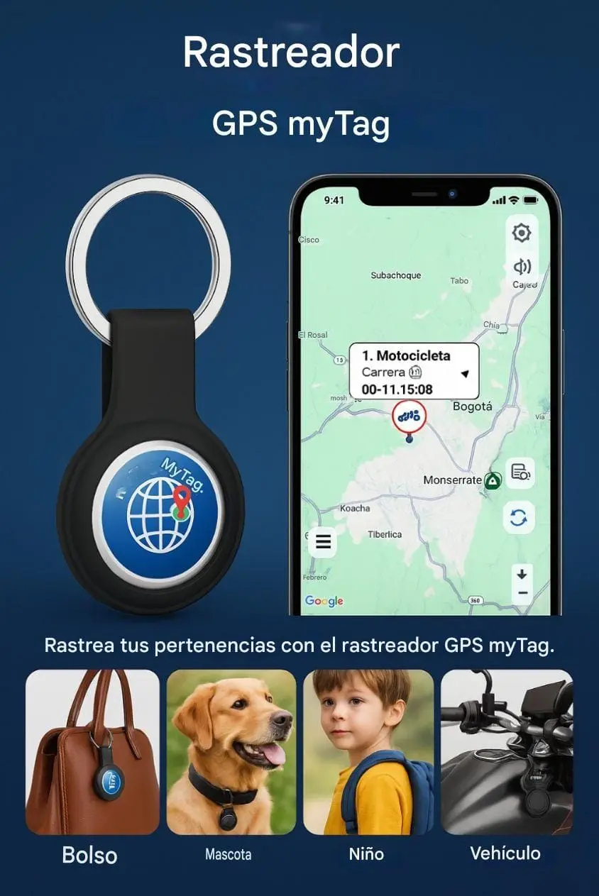 Tag localizador satelital compatible con Android y iPhone - Encuentra tus objetos fácilmente sin pagar mensualidades