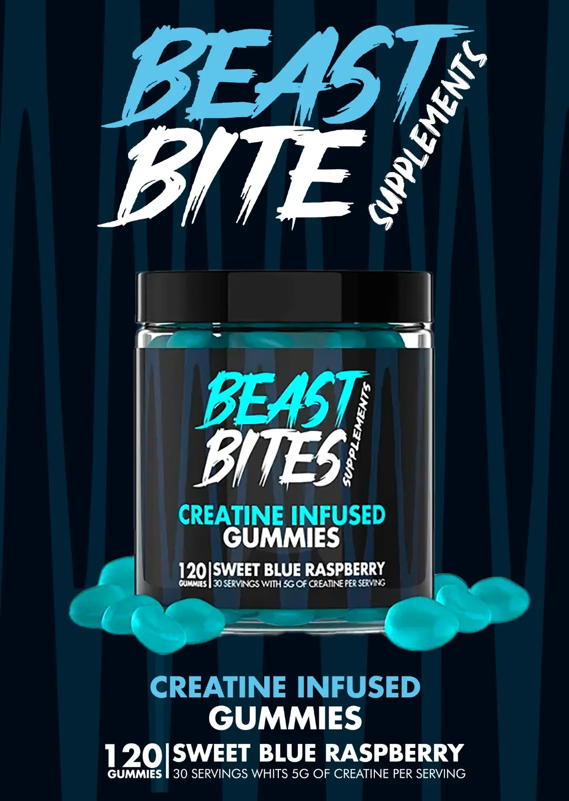 Beast Bite Gomas de Creatina X 120 Uni