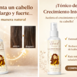 Detalle de la etiqueta del tónico de crecimiento intensivo capilar
