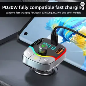 Transmisor FM Bluetooth para carro con manos libres y carga USB - modernize el sonido de su vehículo y reproduzca música inalámbrica