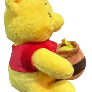 Peluche Winnie Pooh clásico con suéter rojo y tarro de miel - Brinda abrazos reconfortantes y decora habitaciones infantiles