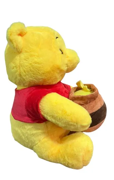 Peluche Winnie Pooh clásico con suéter rojo y tarro de miel - Brinda abrazos reconfortantes y decora habitaciones infantiles