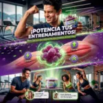 Gomitas de creatina Zupi Prime moradas sabor uva para aumentar fuerza muscular y mejorar recuperación física en entrenamiento con pesas.