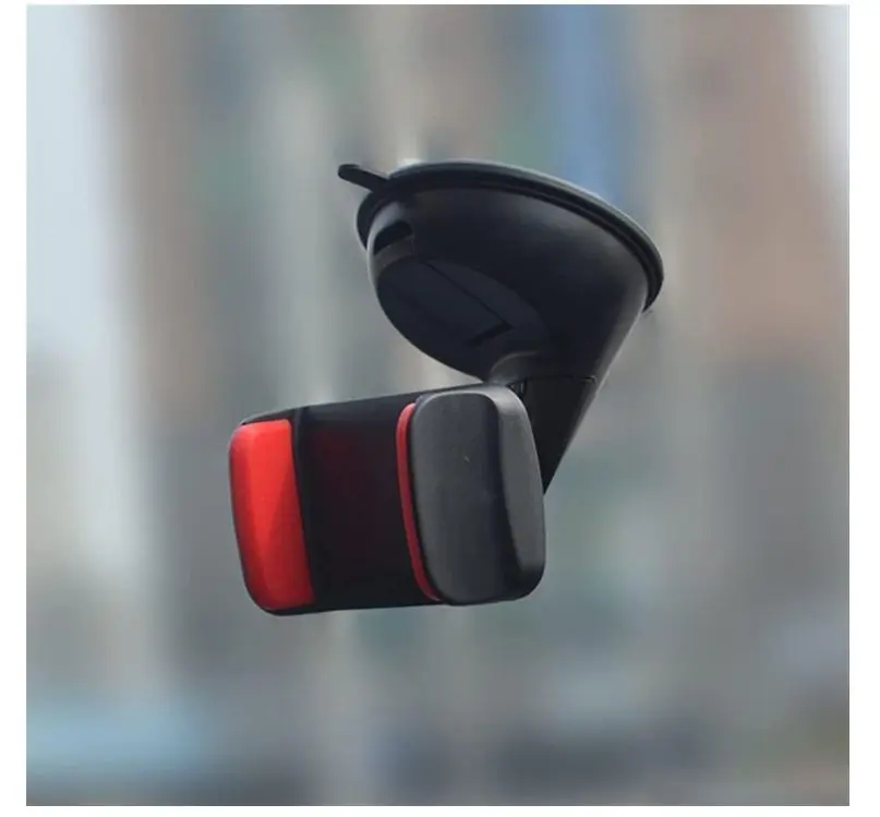 Soporte universal para celular en carro con ventosa de succión fijado en el parabrisas