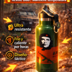 Termo táctico metálico con mosquetón y boquilla deportiva - mantiene tus bebidas frías o calientes durante horas