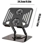 Soporte Plegable para Notebook de Acero al Carbono con Ventilador - Reduce el calor del equipo y mejora tu postura al trabajar - Imagen 3