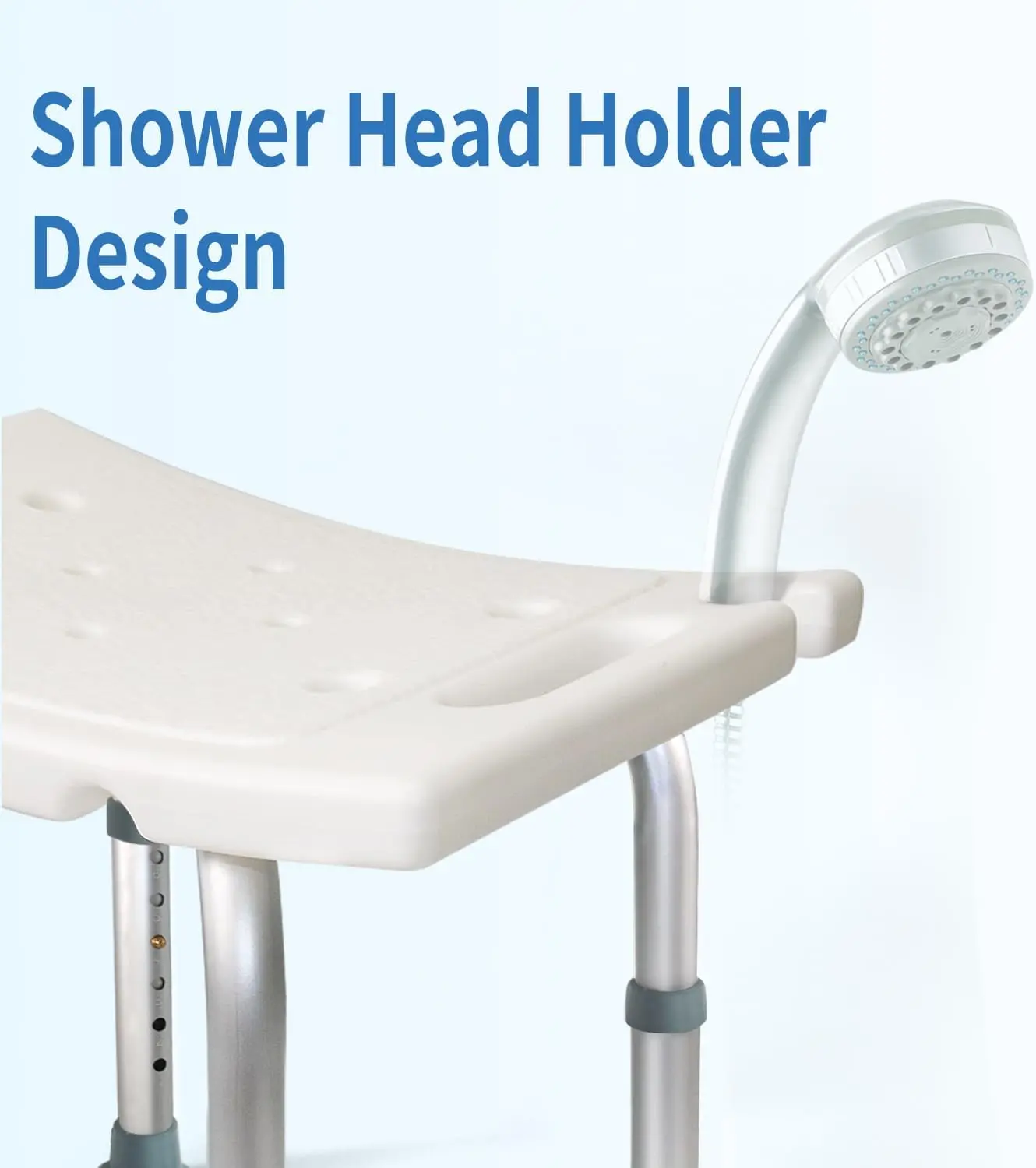 Silla para ducha ortopédica ajustable de aluminio - Brinda estabilidad y seguridad durante el baño diario