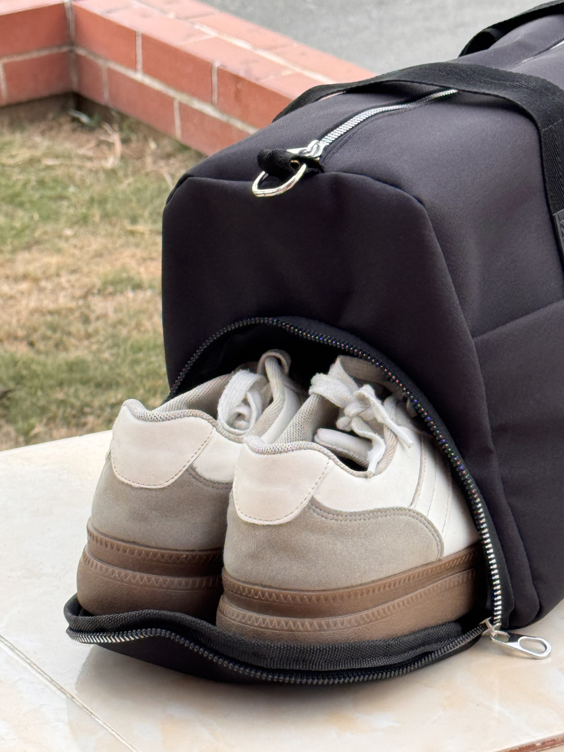 Bolso urbano de lona unisex con compartimento de viaje