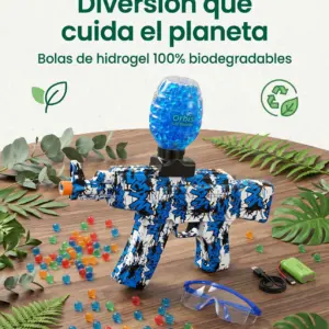 Pistola de hidrogel eléctrica Splatter Ball Blaster para niños - Disfruta juegos activos al aire libre con munición ecológica biodegradable