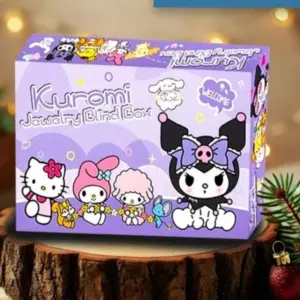 Calendario de Adviento Infantil Kuromi Organizador de Joyas Kawaii Sanrio - Descubre sorpresas diarias que organizan tus accesorios escolares