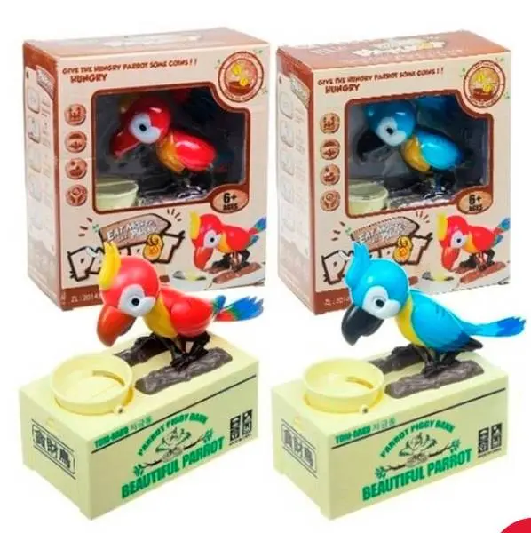 Alcancía electrónica loro roba monedas interactiva - fomenta el hábito del ahorro infantil de forma divertida