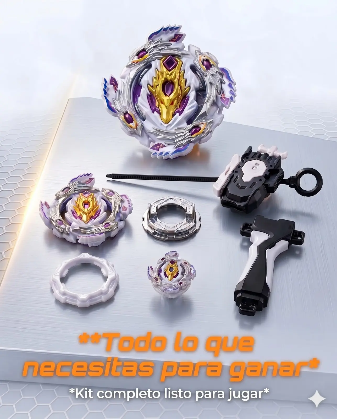 Trompo Beyblade de combate con giro izquierdo para niños - Domina la arena con ataques potentes y velocidad superior