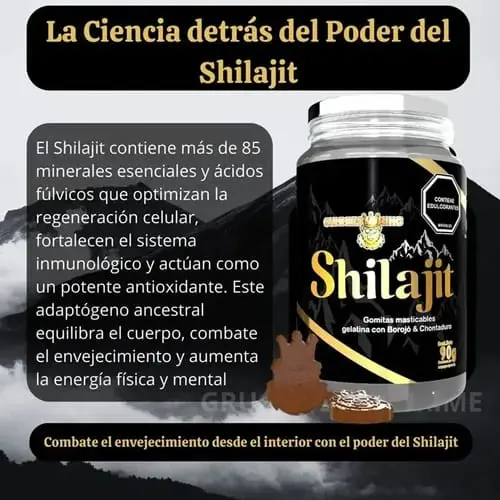 Set x2 Gomas masticables de Shilajit con borojó y chontaduro Jsecom - Revitaliza tu energía diaria de forma natural