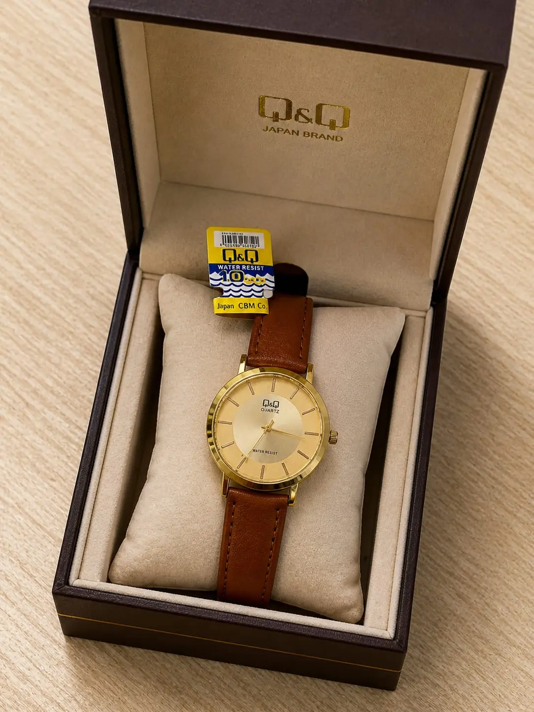Reloj Q&Q de cuarzo japonés para hombre con pulso de cuero - Eleva tu estilo formal mientras disfrutas precisión en cada momento - Imagen 2