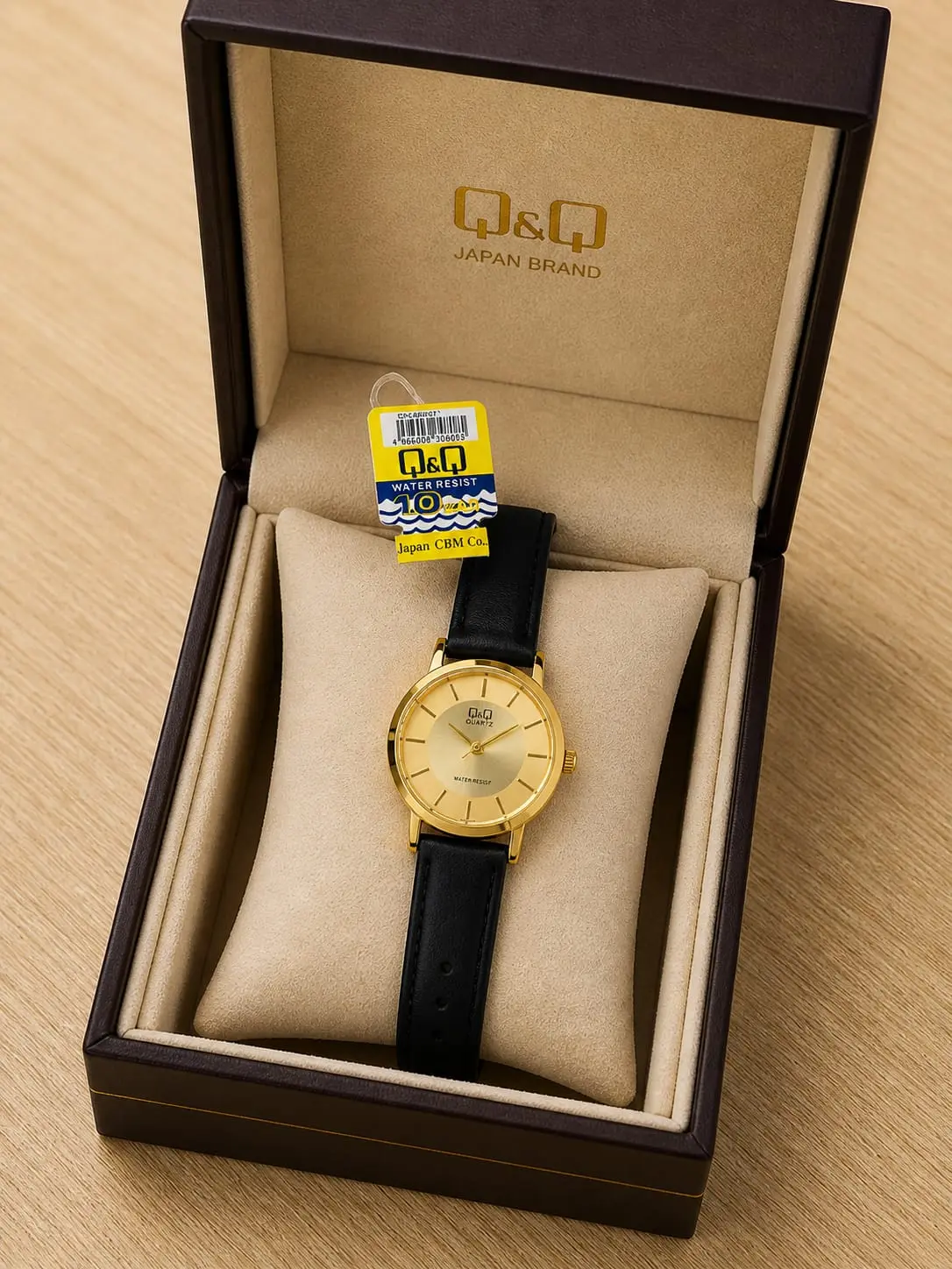 Reloj Q&Q de cuarzo japonés para hombre con pulso de cuero - Eleva tu estilo formal mientras disfrutas precisión en cada momento - Imagen 3