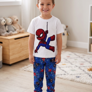 Pijama para niño diseño Araña en tela piel de durazno - garantizan un descanso fresco y sin restricciones